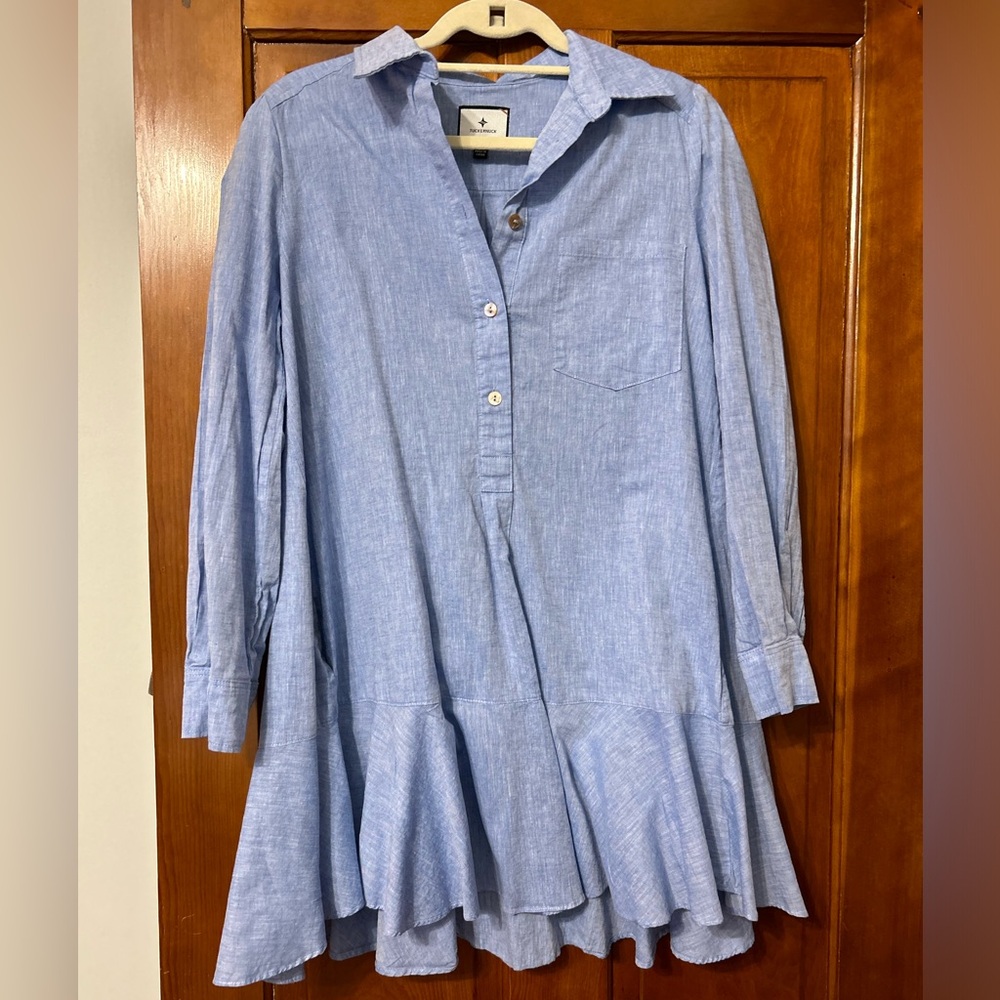 Tuckernuck Shirt dress, blue chambray size S